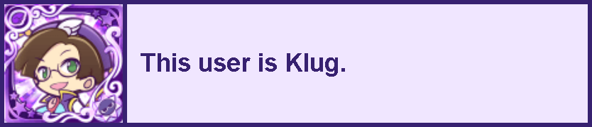 This user is Klug